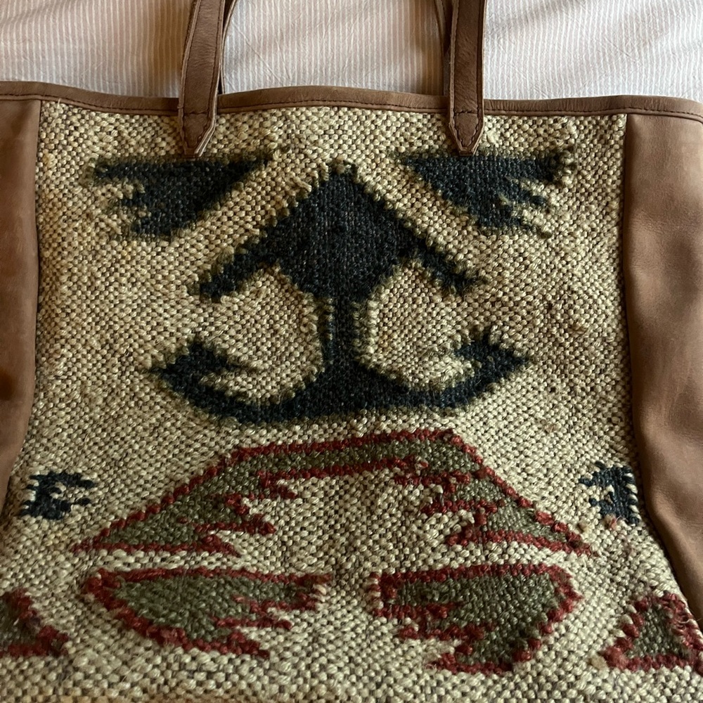 Fair Trade Suede Tote - NWOT - Picture 2 of 4